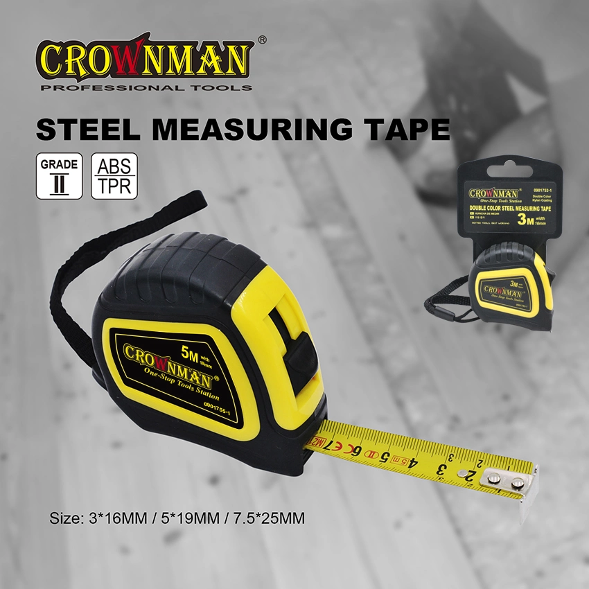 Crownman Measuring Tool, Nylon Coated Metric 3m/5m/7.5m Steel Measuring Tape